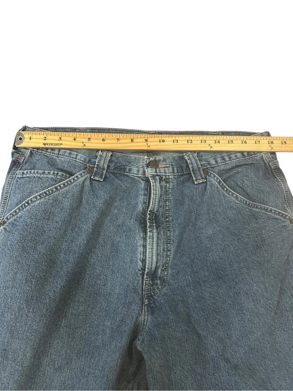 Signature Levi Strauss Carpenter mens Jeans 36x31.5  Workwear Baggy Utility blue
